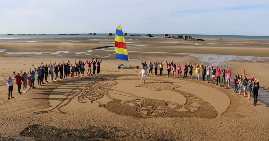 Dessin de sirène dans le sable